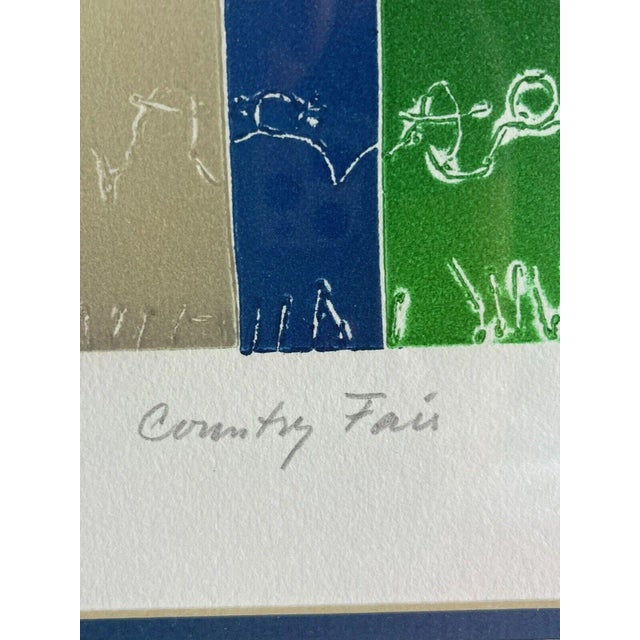 Thom De Jong “Country Fair” Postmodern Figurative Numbered Aquatint Etching, Framed For Sale - Image 4 of 8