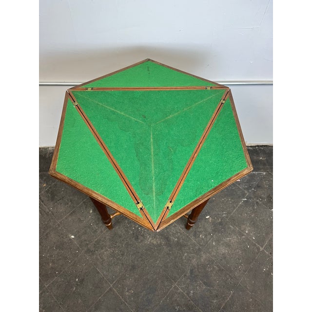 Vintage Envelope Card Table Tri-Fold For Sale - Image 9 of 12