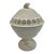 Antique 18th Century George III Creamware Covered Footed Bowl, Compote or Centerpiece With Flower Finial For Sale