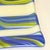Blue Vintage Fused Rectangular Wavy Striped Art Glass Plate Tray For Sale - Image 8 of 12