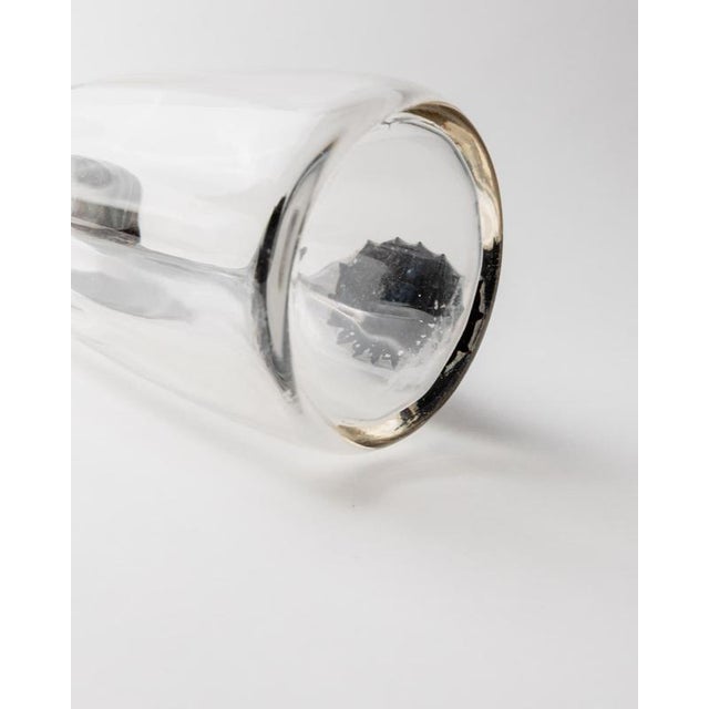 Vintage Italian Clear Murano Glass Vase or Pitcher with Curved Handle, 1930s For Sale - Image 10 of 11