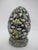 Black Chinese Cloisonne Black Hand Painted Enamel Butterfly in Clouds Egg With Stand For Sale - Image 8 of 8