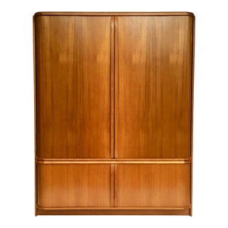 Danish Modern Style Teak Armoire For Sale