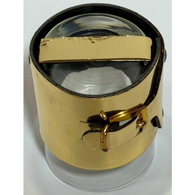 Late 20th Century 6 Italian Gold-Plated Leather Horsebit Old Fashioned Glasses, Style of Gucci For Sale - Image 9 of 14