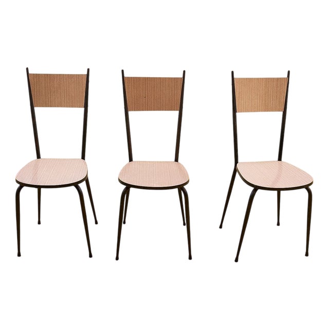 Vintage Formica Chairs, Set of 3 For Sale