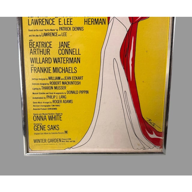 Art Deco 1977 Mame Angela Lansbury Musical Theater Broadway Advertising Lobby Window Berta Poster For Sale - Image 3 of 7