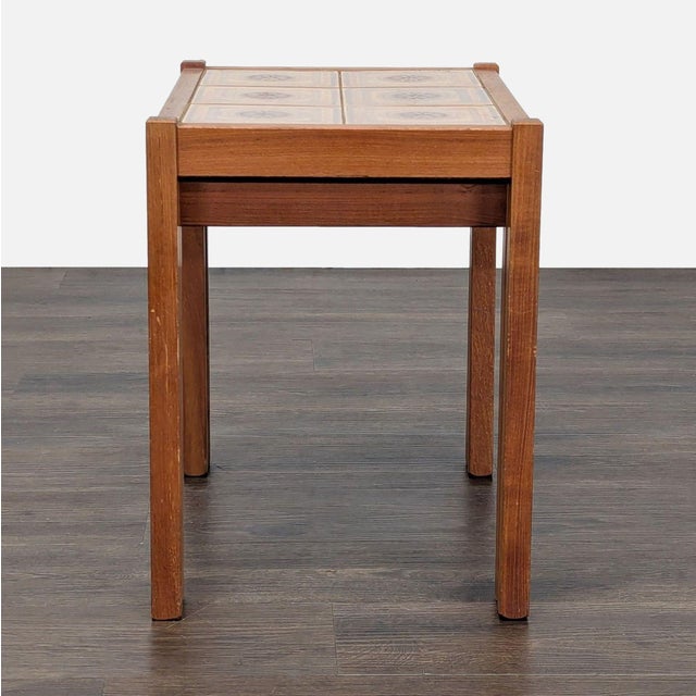 Vintage Mid-Century Tile Top Nesting Tables For Sale - Image 4 of 12
