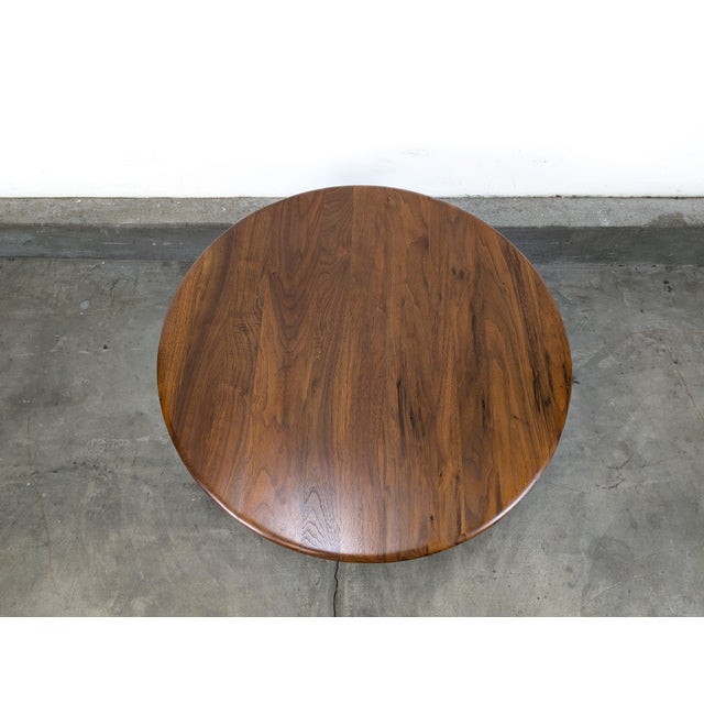 Vintage Mid-Century Modern Solid Teak Coffee Table With Sculptural Twisted Legs, c.1960s For Sale In Los Angeles - Image 6 of 10