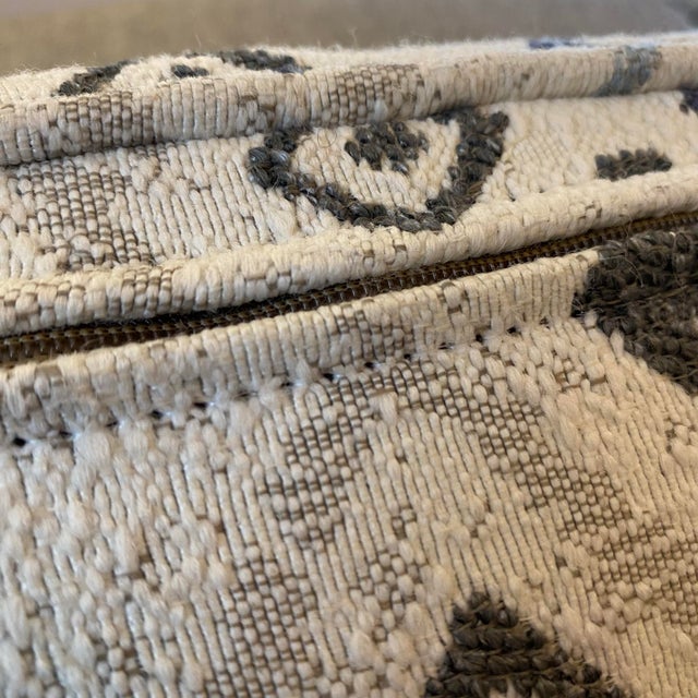 Modern Neutral Geometric Tribal Design Woven Throw Pillows-Set of Two For Sale - Image 9 of 12