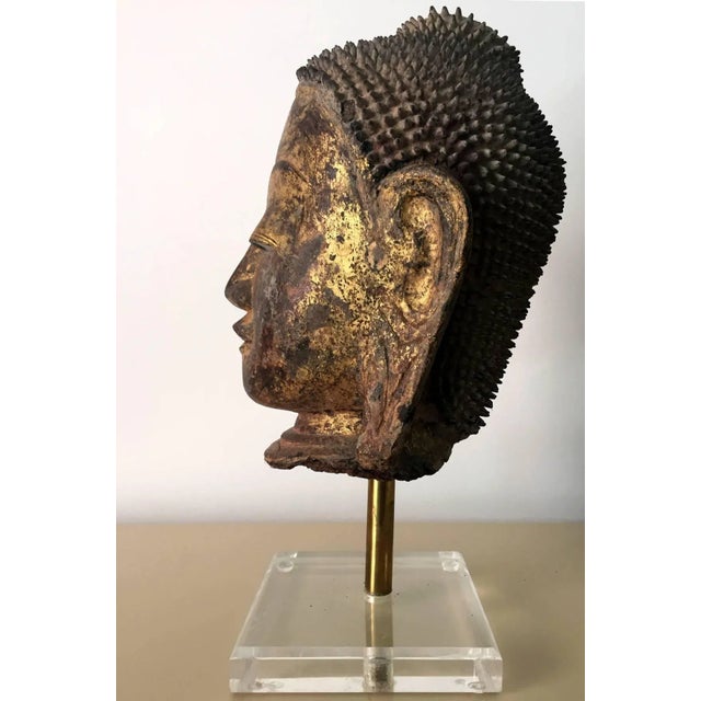 Antique Buddha Head Statue For Sale In Atlanta - Image 6 of 11