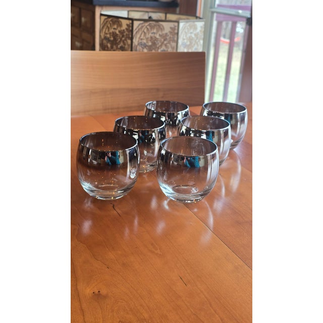 Dorothy Thorpe 1950s Dorothy Thorpe Style Mercury Fade Roly Poly Glasses - Set of 6 For Sale - Image 4 of 5