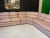 Hollywood Regency 1980s Vintage Large Light Mauve Leather Sectional For Sale - Image 3 of 12
