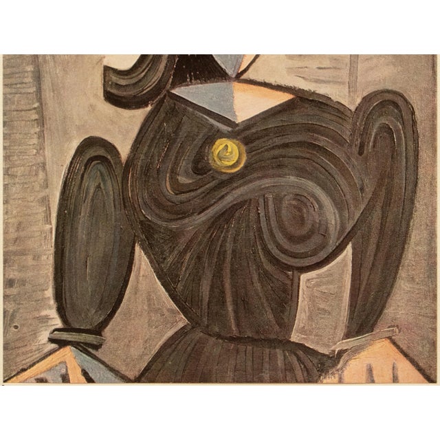 Pablo Picasso 1943 After Pablo Picasso "Portrait", First Edition Period Parisian Offset Lithograph For Sale - Image 4 of 10
