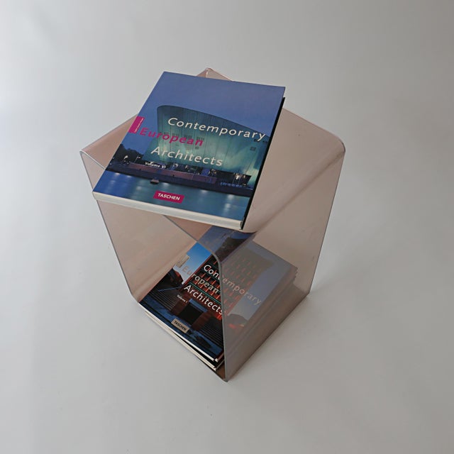 Vintage Acrylic Glass Side Table by Michel Dumas, 1970s For Sale - Image 10 of 18