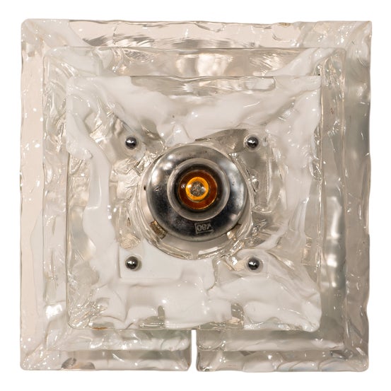 Murano Glass Wall Light, 1970s For Sale