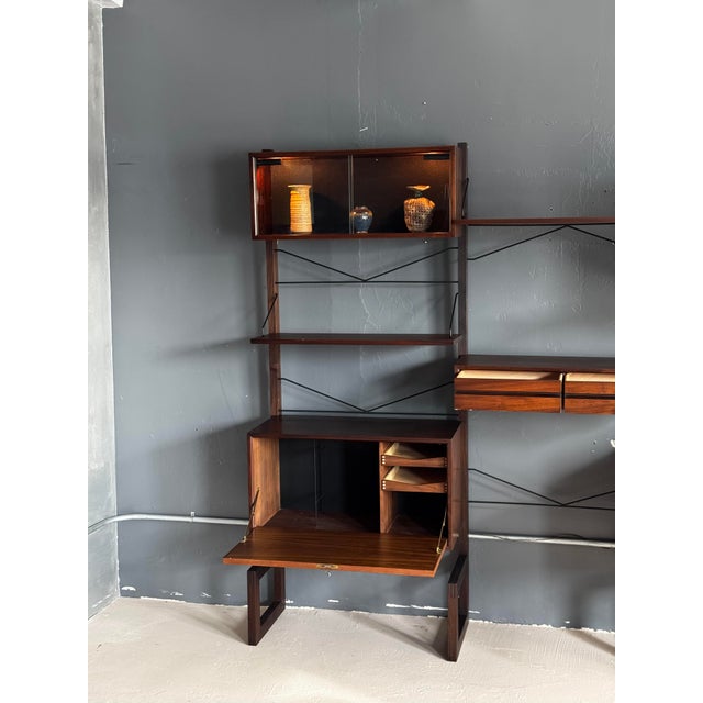 Mid-Century Modern 1960s Poul Cadovius Cado Danish Modern Shelf System MCM Wall Unit For Sale - Image 3 of 11