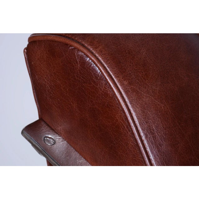 Set of Bauhaus Armchairs in Leather, Nickel-Plating, Czech, 1920s For Sale - Image 9 of 13