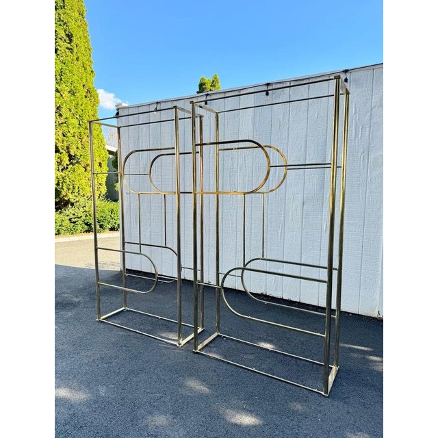 DIA - Design Institute America Design Institute of America Brass Etageres For Sale - Image 4 of 12