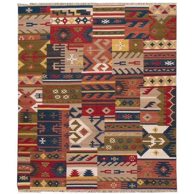 21st Century Modern Kilim Rug 8 '5'' X 9' 10'' For Sale - Image 12 of 12