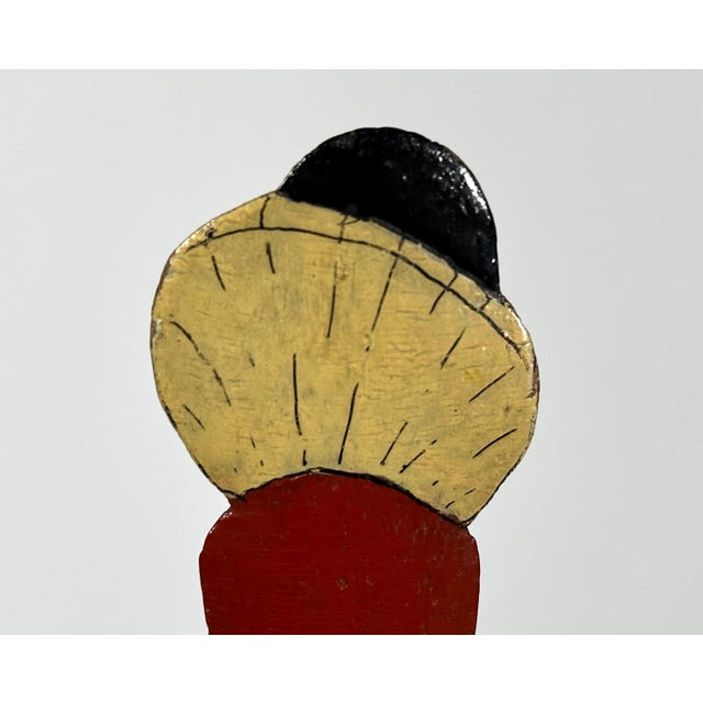 Art Deco Pierrot Flapper Hand Painted Celluloid Letter Opener Bookmark For Sale - Image 6 of 9