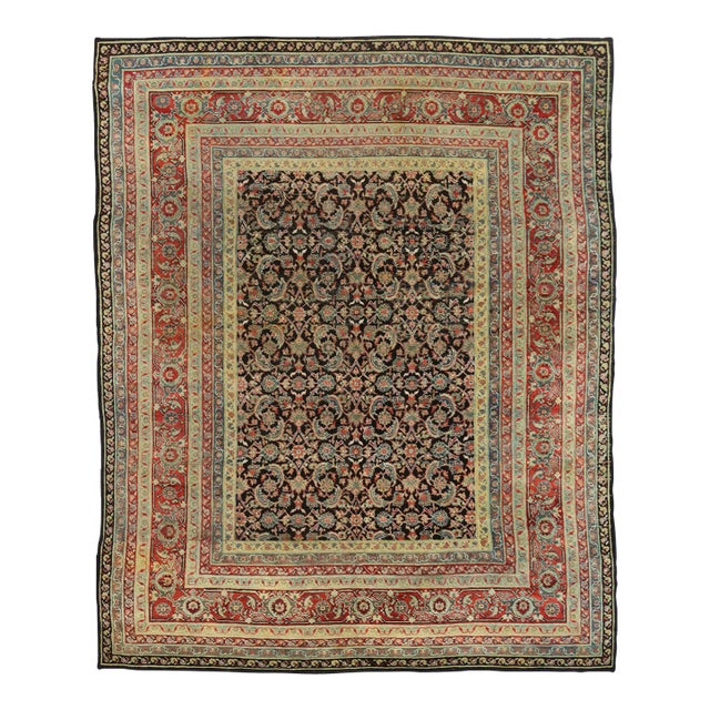 Antique Indian Agra Rug - 08'11 x 10'11 For Sale