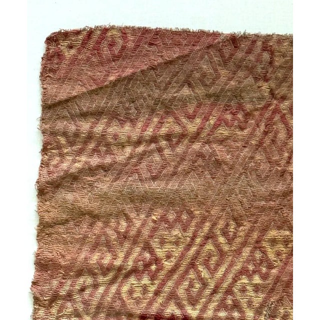 Wood 15th Century & Earlier Framed Pre-Columbian Fine Textile Fragment from Chancay Culture For Sale - Image 7 of 12