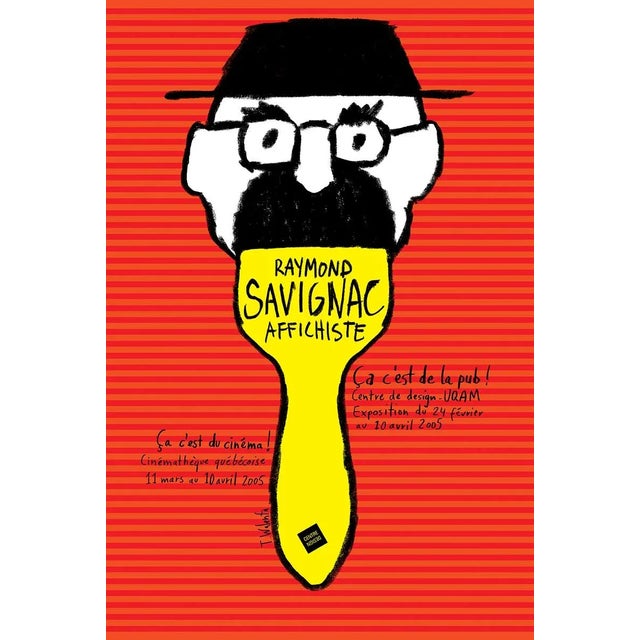 2005 Quebec Contemporary Poster, Centre De Design De L'uqam, Savignac Exhibition For Sale