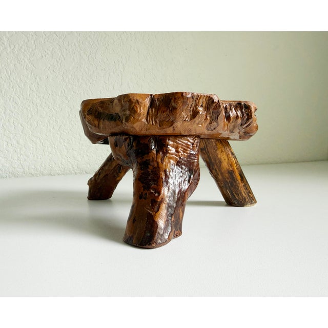 Contemporary Vintage Olive Root Pedestal Riser For Sale - Image 3 of 11