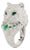 Luxury 18k Gold Cluster Diamond Emerald Cat Ring Size 7 For Sale