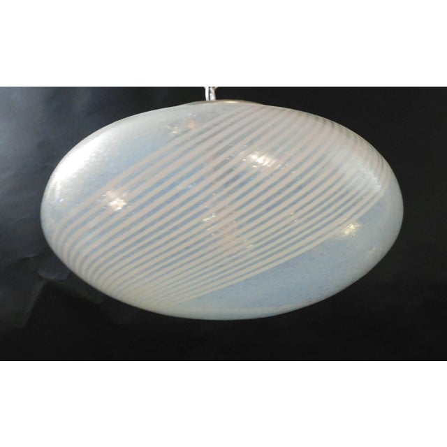 1960s Frosted Bollicine Murano Glass Pendant For Sale - Image 4 of 7
