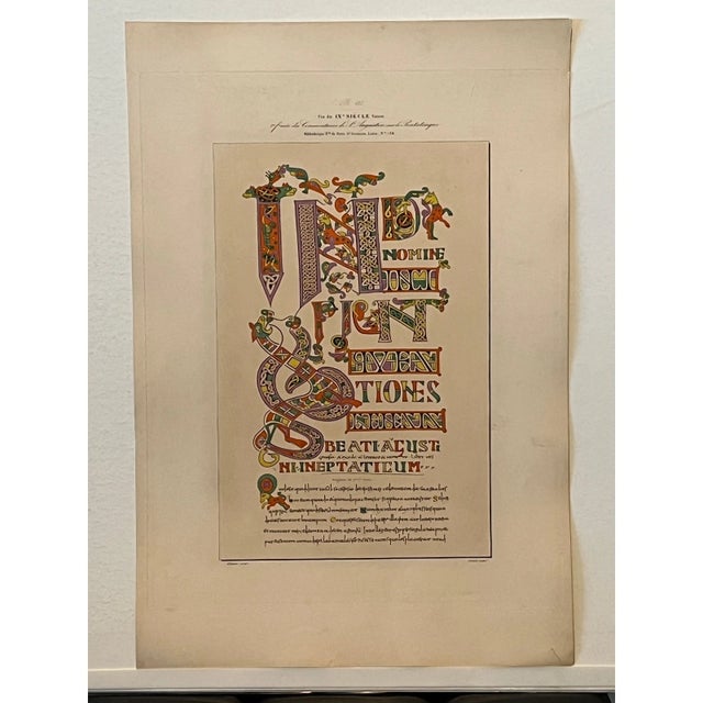 This is an exquisite 19th-century chromolithograph plate (Pl. 142) reproducing a 9th-century Saxon illuminated manuscript....