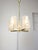 Metal Vintage Chandelier in Frosted Glass and Brass by J.T. Kalmar, 1970s For Sale - Image 7 of 18