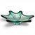 Mid-Century Modern Murano Sommerso Emerald & Aquamarine Sculptural Star Art Glass Bowl 11.25" For Sale - Image 3 of 18