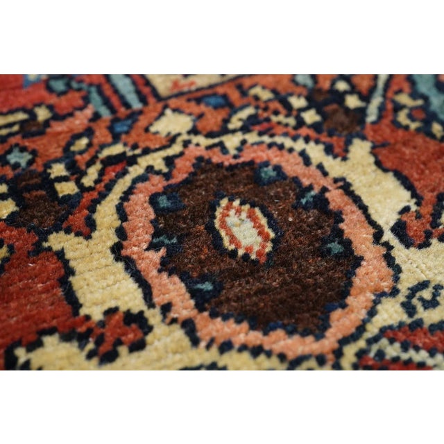 Orange Antique Serapi Rug 4'7'' x 7'3'' For Sale - Image 8 of 12