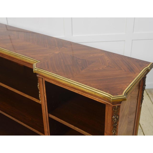 Kingwood Ormolu Mounted Open Bookcase For Sale - Image 3 of 18