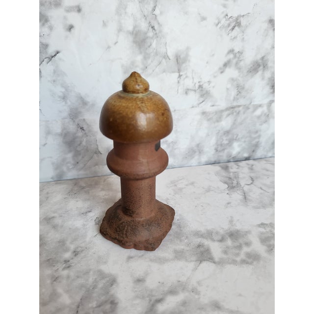 1970s Vintage Japanese Ceramic Miniature Pagoda Lantern For Sale - Image 5 of 8