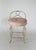 Mid-Century Modern Vintage Pale Pink & Brass Vanity Seat / Stool / Chair For Sale - Image 3 of 16