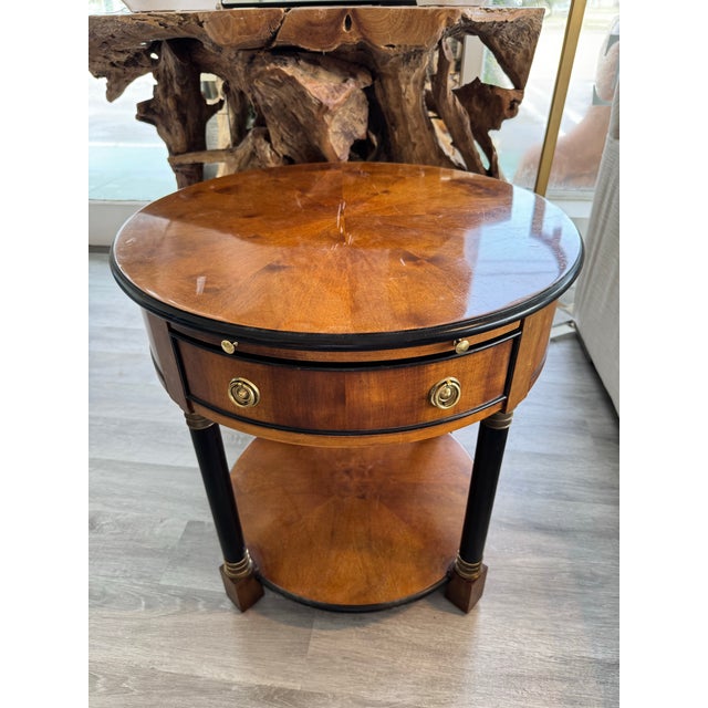 1980’s Vintage Round Side Table For Sale - Image 4 of 11