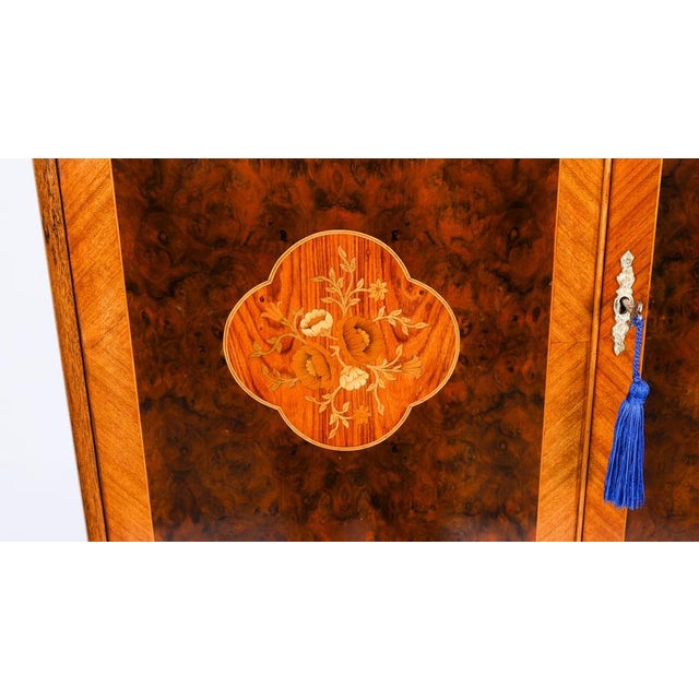 Antique Art Deco Walnut Marquetry Cocktail Cabinet by Epstein, 1930s For Sale - Image 10 of 18