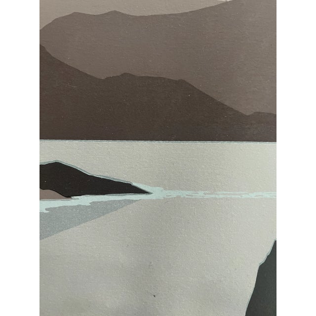 1970s Vintage Modern Landscape Print 70s Minimalism For Sale - Image 5 of 8