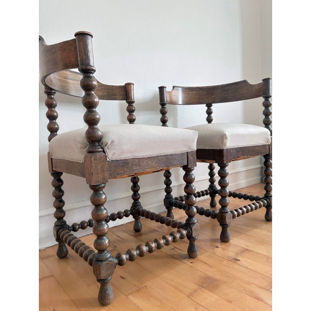 Pair of Antique Edwardian Bobbin Corner Chairs, English 1900 For Sale - Image 18 of 18