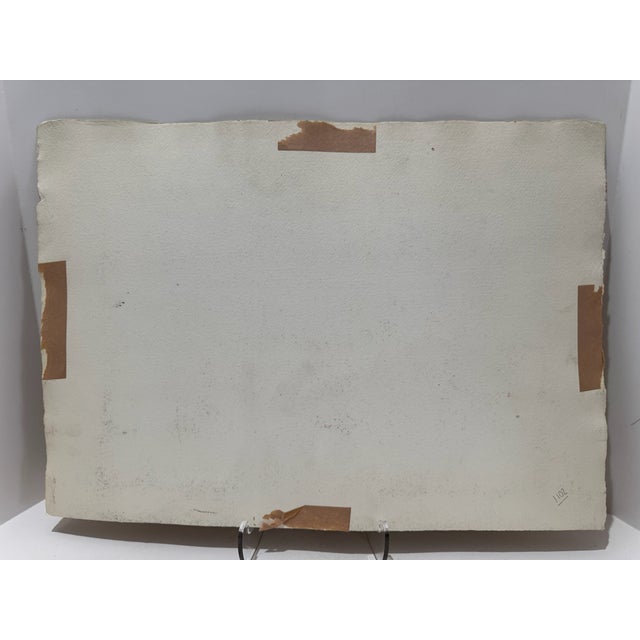 Henry Emil Salloch Original Watercolor on Paper Rugged Rocky Coastline, 1946. For Sale In Atlanta - Image 6 of 7