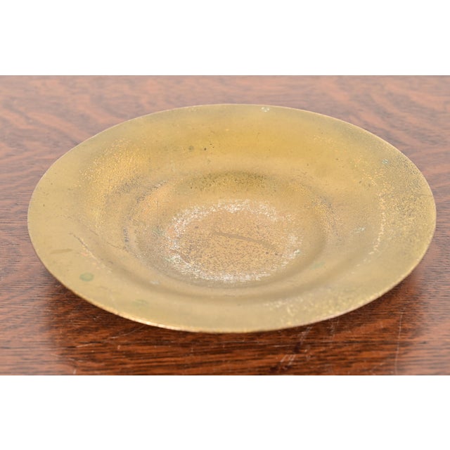 A gorgeous Arts & Crafts or Art Deco period gilt bronze plate or shallow bowl By Tiffany Studios (signed to the underside)...