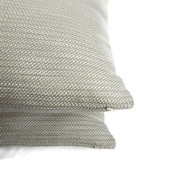 Contemporary Perennials Nit Witty in Nickel Indoor/Outdoor Pillow Cover For Sale In Portland, OR - Image 6 of 7