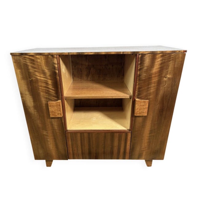 Art Deco Walnut Display Cabinet, 1930s For Sale - Image 11 of 11