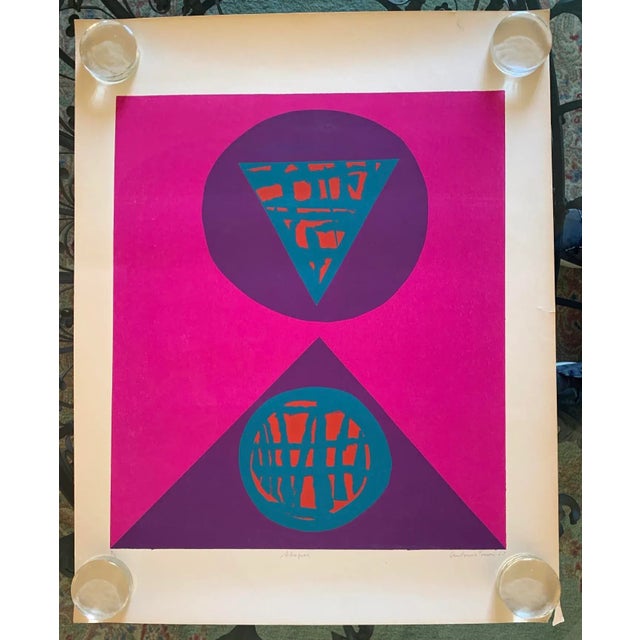 Mid-Century Modern 1967 Antonio Tonon Serigraph "Shapes" 7/8, Unframed For Sale - Image 3 of 7