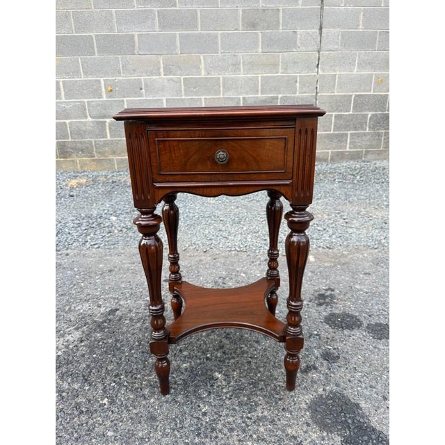 Vintage Regency Louis Xvi Style 2 Tier Side Table For Sale - Image 14 of 14