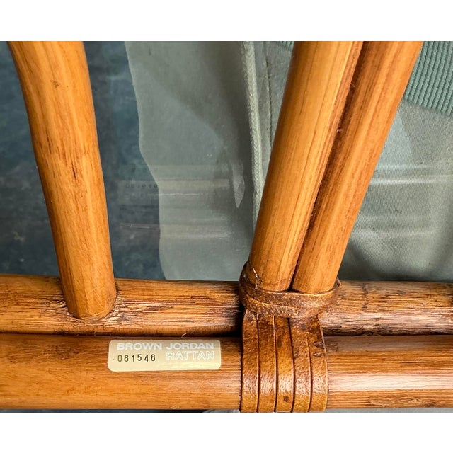 Brown Jordan Vintage Boho Brown Jordan Bent Rattan Side Tables - A Pair For Sale - Image 4 of 7