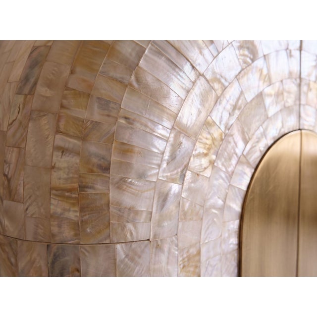 Arcana Mother of Pearl and Brass Cabinet or Wardrobe For Sale - Image 6 of 13