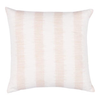 Schumacher Attleboro Ikat 24" Pillow in Natural For Sale